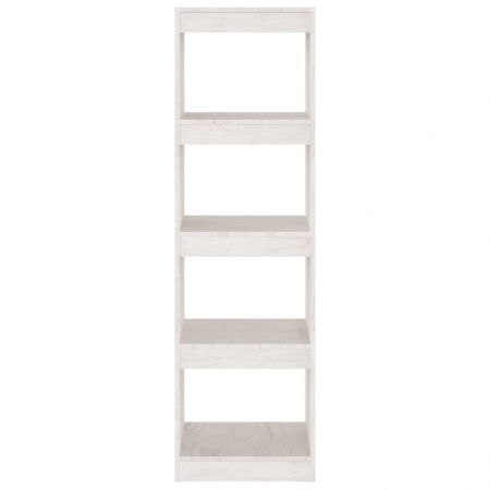 Book Cabinet Room Divider White 40x30x135.5 cm Pinewood