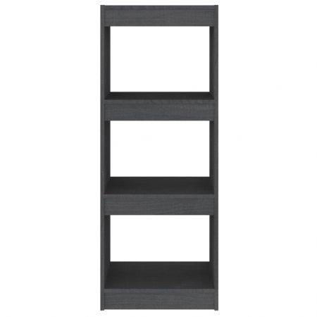 Book Cabinet/Room Divider Grey 40x30x103.5 cm Solid Pinewood