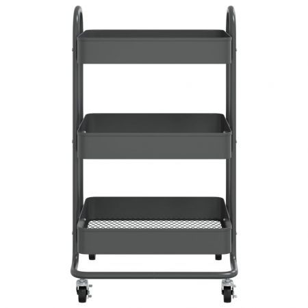 3-Tier Trolley Anthracite 43x34x79 cm Steel