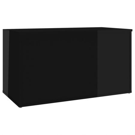 Storage Chest High Gloss Black 84x42x46 cm Engineered Wood