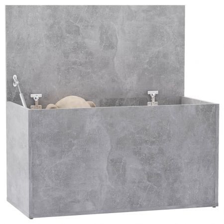 Storage Chest Concrete Grey 84x42x46 cm Engineered Wood