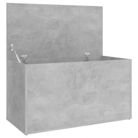 Storage Chest Concrete Grey 84x42x46 cm Engineered Wood