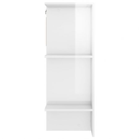 Hallway Cabinet High Gloss White 97.5x37x99 cm Engineered Wood