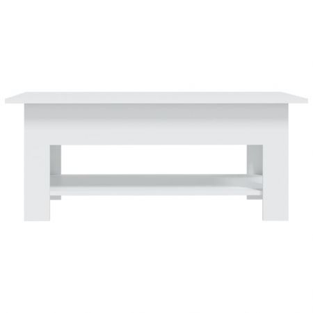 Coffee Table White 102x55x42 cm Engineered Wood