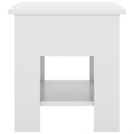 Coffee Table High Gloss White 40x40x42 cm Engineered Wood