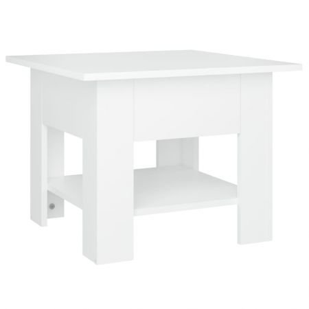 Coffee Table White 55x55x42 cm Engineered Wood