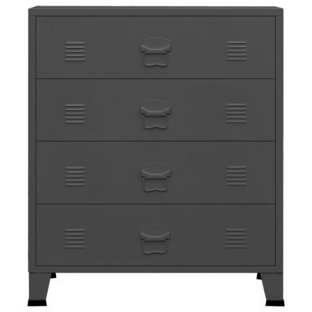 Industrial Drawer Cabinet Anthracite 78x40x93 cm Metal