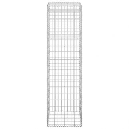 Gabion Basket Posts 2 pcs 50x50x180 cm Iron