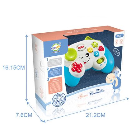 Electric Baby Game Controller Toy, Multifunctional Electric Baby Game Controller Toy Light Music Learning Educational Toys Baby Gift,Blue