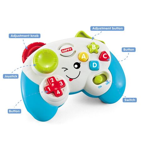 Electric Baby Game Controller Toy, Multifunctional Electric Baby Game Controller Toy Light Music Learning Educational Toys Baby Gift,Blue