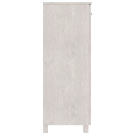 Shoe Cabinet "HAMAR" White 85x40x108 cm Solid Wood Pine