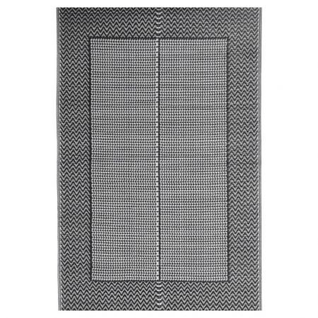 Outdoor Rug Black 140x200 cm PP