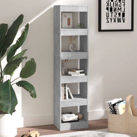 Book Cabinet/Room Divider Concrete Grey 40x30x166 cm