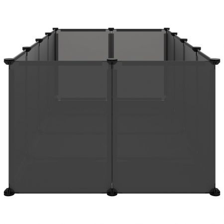 Small Animal Cage Black 144x74x46.5 cm PP and Steel