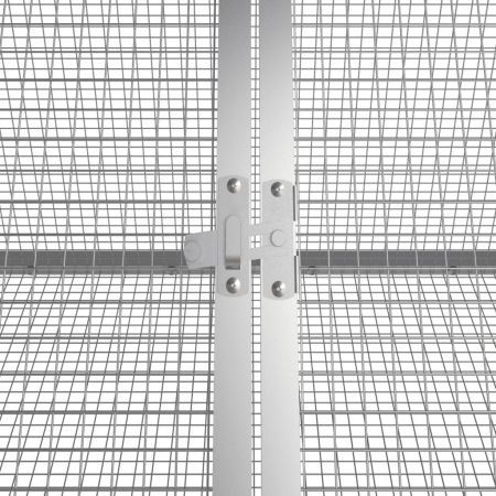 Rabbit Cage Grey 201.5x80.5x71 cm Galvanised Steel