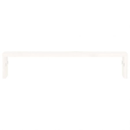 Monitor Stand White 50x27x10 cm Solid Wood Pine