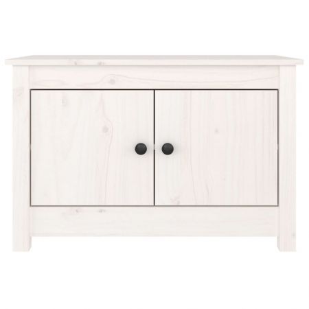 Shoe Cabinet White 70x38x45.5 cm Solid Wood Pine