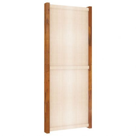 3-Panel Room Divider Cream White 210x180 cm