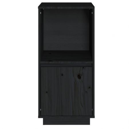 Sideboard Black 38x35x80 cm Solid Wood Pine