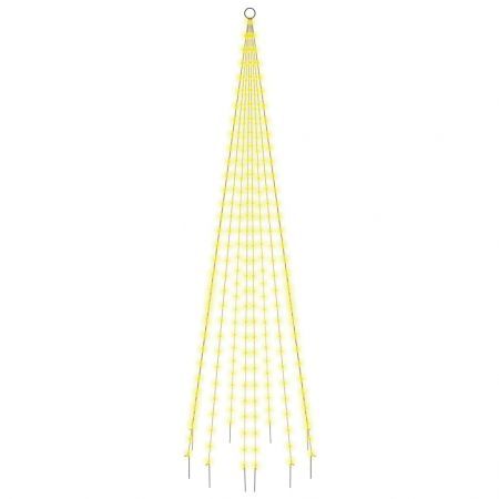 Christmas Tree on Flagpole Warm White 310 LEDs 300 cm