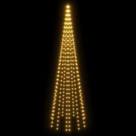 Christmas Tree on Flagpole Warm White 310 LEDs 300 cm