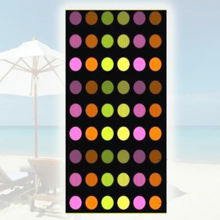 Summer Time Collection Large Beach Towel - Polka Dots