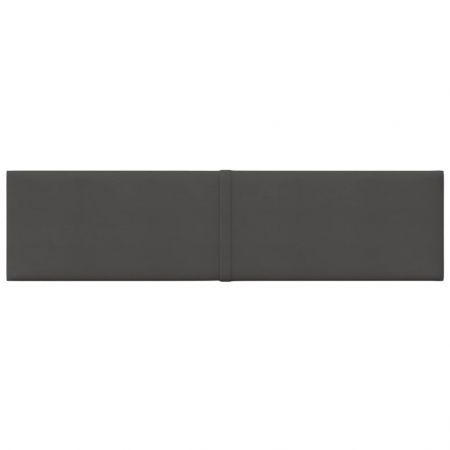 Wall Panels 12 pcs Dark Grey 60x15 cm Fabric 1.08 m²