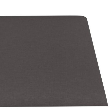 Wall Panels 12 pcs Dark Grey 60x15 cm Fabric 1.08 m²