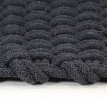 Rug Rectangular Anthracite 80x160 cm Cotton