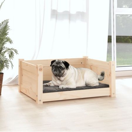 Dog Bed 65.5x50.5x28 cm Solid Pine Wood