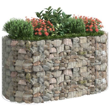 Gabion Raised Bed Galvanised Iron 200x100x100 cm