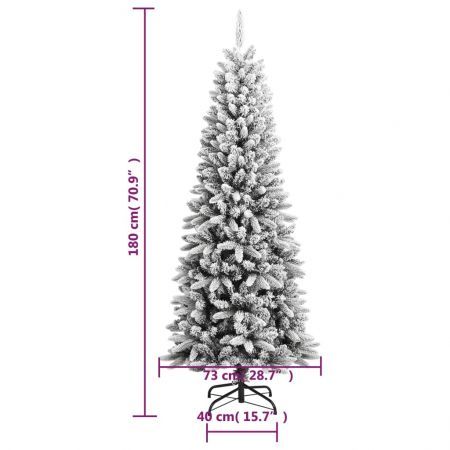 Artificial Christmas Tree with Flocked Snow 180 cm PVC&PE