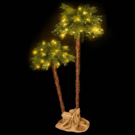 Artificial Double Palm Tree with LEDs 105 cm&180 cm