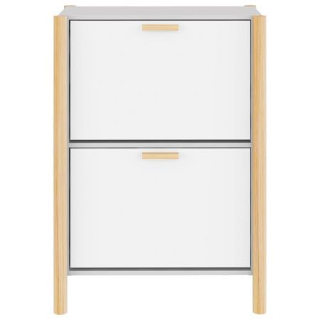 Shoe Cabinet White 57.5x33x80 cm Engineered Wood