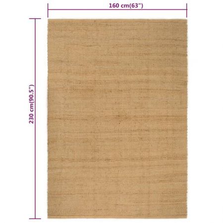 Rug Rectangular Natural 160x230 cm Jute