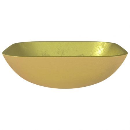 Basin Glass 42x42x14 cm Gold