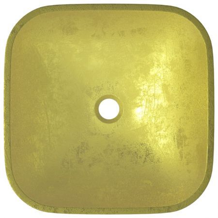 Basin Glass 42x42x14 cm Gold