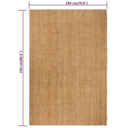 Rug Rectangular Natural 180x250 cm Jute