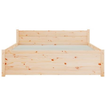 Bed Frame Solid Wood 137x187 Double Size