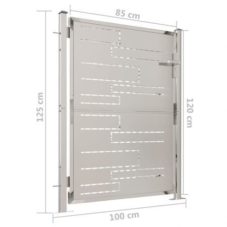 Garden Gate 100x125 cm Stainless Steel