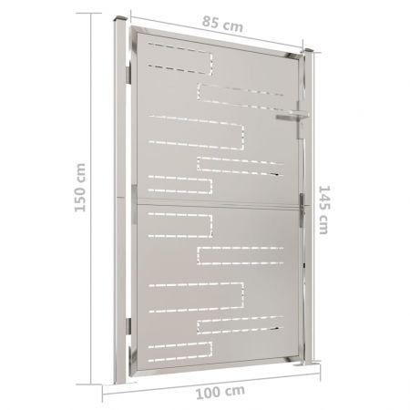 Garden Gate 100x150 cm Stainless Steel