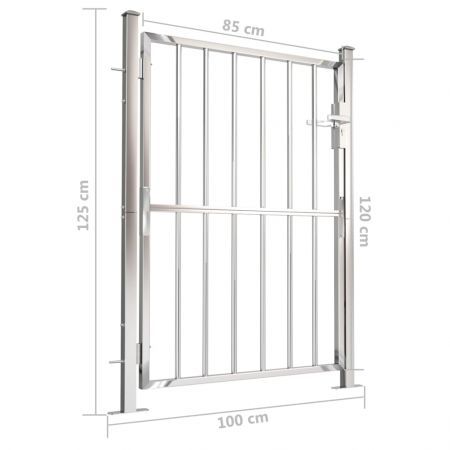 Garden Gate 100x125 cm Stainless Steel