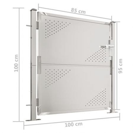 Garden Gate 100x100 cm Stainless Steel