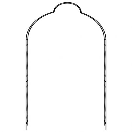 Garden Arch Black 150x34x240 cm Iron