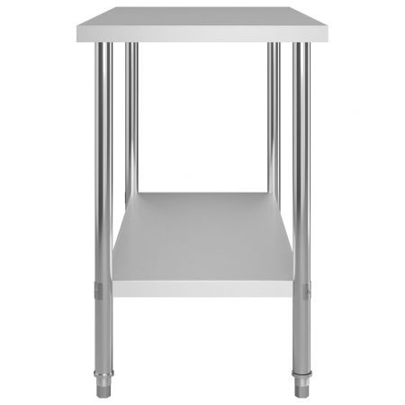 Kitchen Work Table 120x60x85 cm Stainless Steel