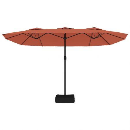 Double-Head Parasol Terracotta 449x245 cm