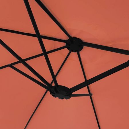 Double-Head Parasol Terracotta 449x245 cm