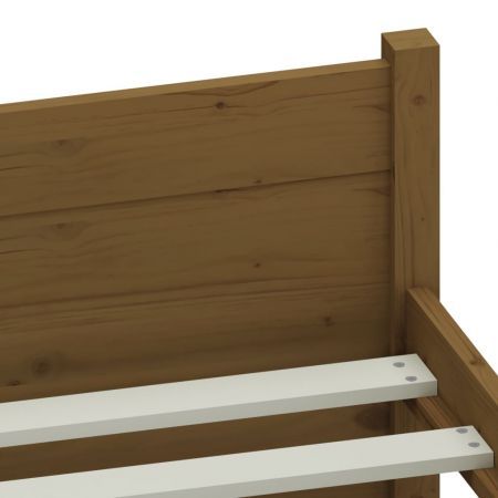 Bed Frame Honey Brown Solid Wood 183x203 cm King Size