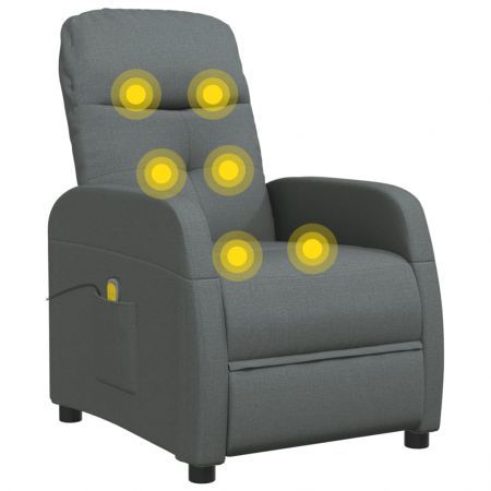 Massage Chair Dark Grey Fabric