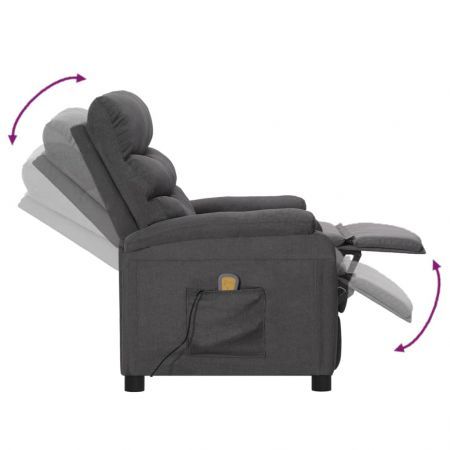 Massage Chair Dark Grey Fabric